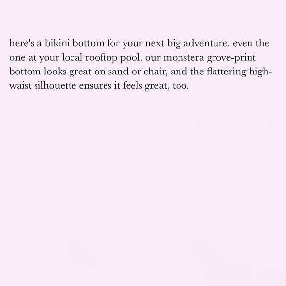 Kate Spade Monstera Grove High Waist Bikini Bottom - Picture 9 of 10